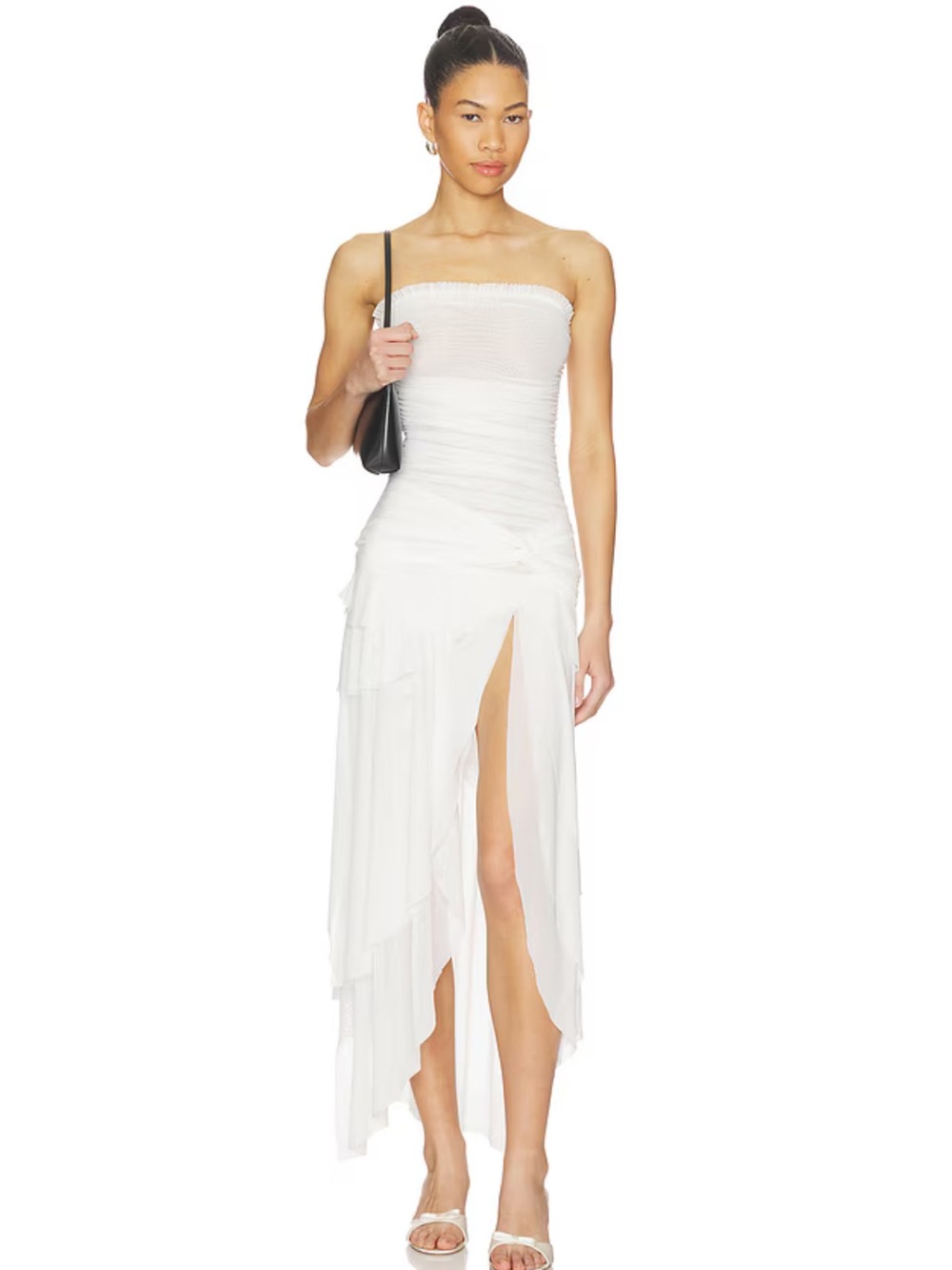 Danielle Guizo Lyla Twist Dress in White NEW